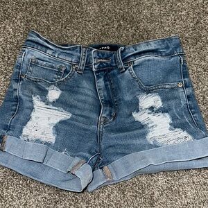 Denim Distressed Women Shorts